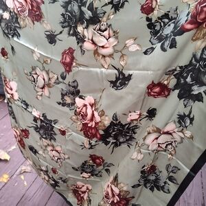 Laura Ashley Floral Scarf - Red, Black, Cream